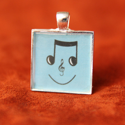 music face keychain pendant